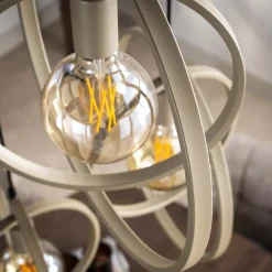 Kalfort Hanglampen|Bellamy 3-lichts getrapte Hanglamp Beige