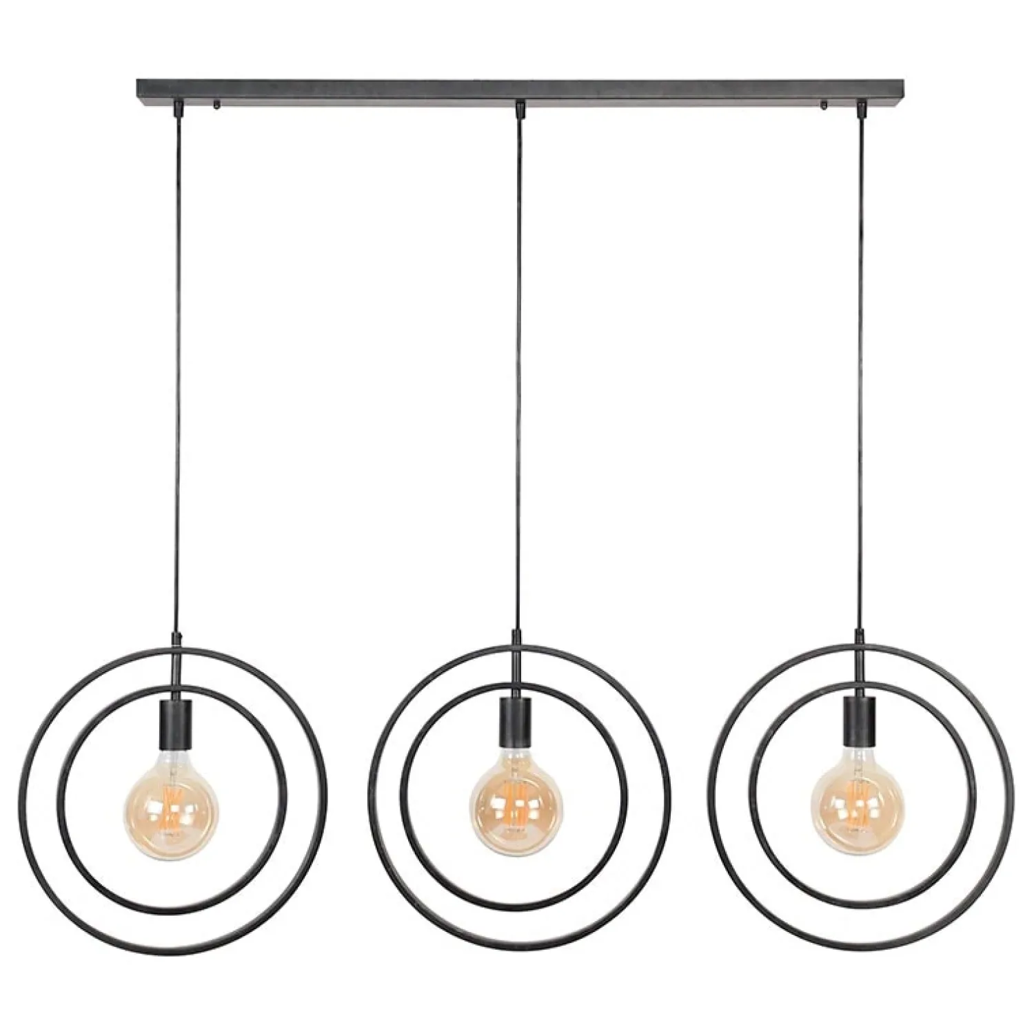 Kalfort Hanglampen|Bellamy 3-lichts hanglamp industrieel