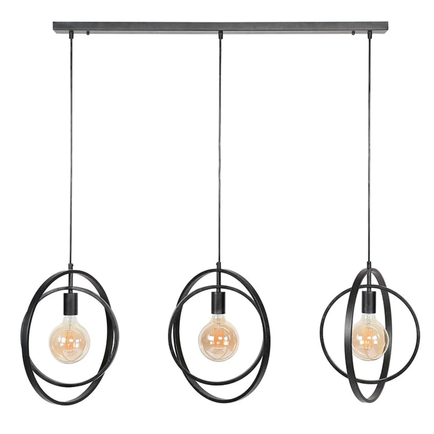 Kalfort Hanglampen|Bellamy 3-lichts hanglamp industrieel
