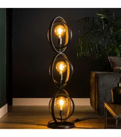 Kalfort Vloerlampen|Bellamy 3-lichts vloerlamp industrieel