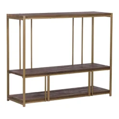 Tower living Wandkasten|Boekenkasten|Belvedere boekenkast laag met 3 planken manghout 120cm
