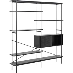 Nordhavn Boekenkasten|Industriele Kasten|Belvero Boekenkast XL Zwart 172cm