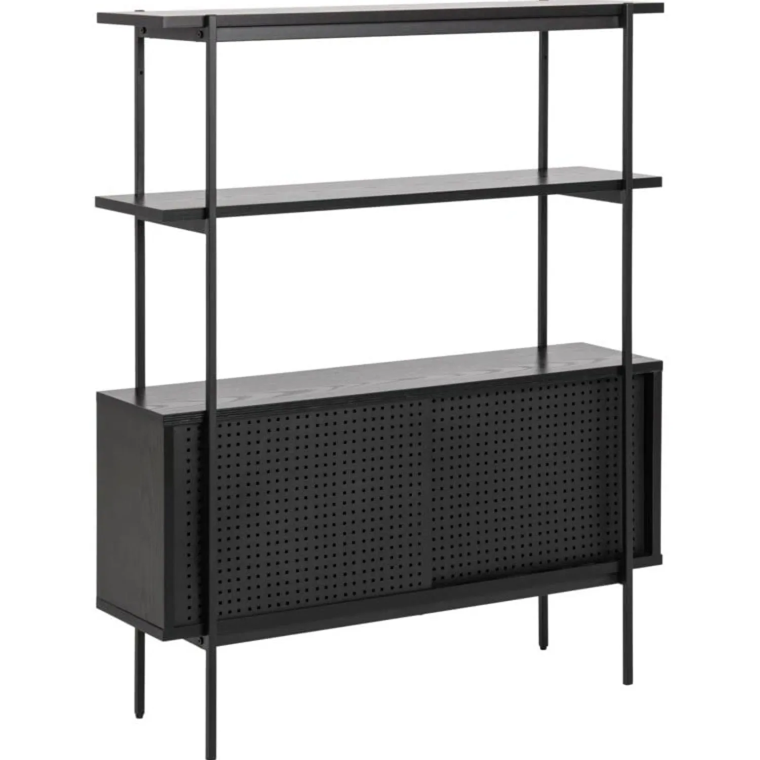 Nordhavn Boekenkasten|Industriele Kasten|Belvero Boekenkast Zwart 94cm
