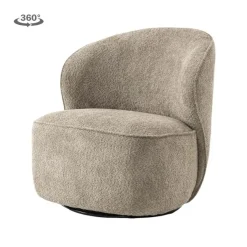 Tower living Fauteuils|Belvi Fauteuil Beige draaibaar