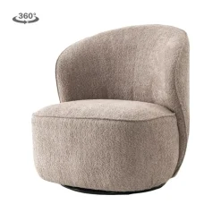 Tower living Fauteuils|Belvi Fauteuil Oud roze draaibaar