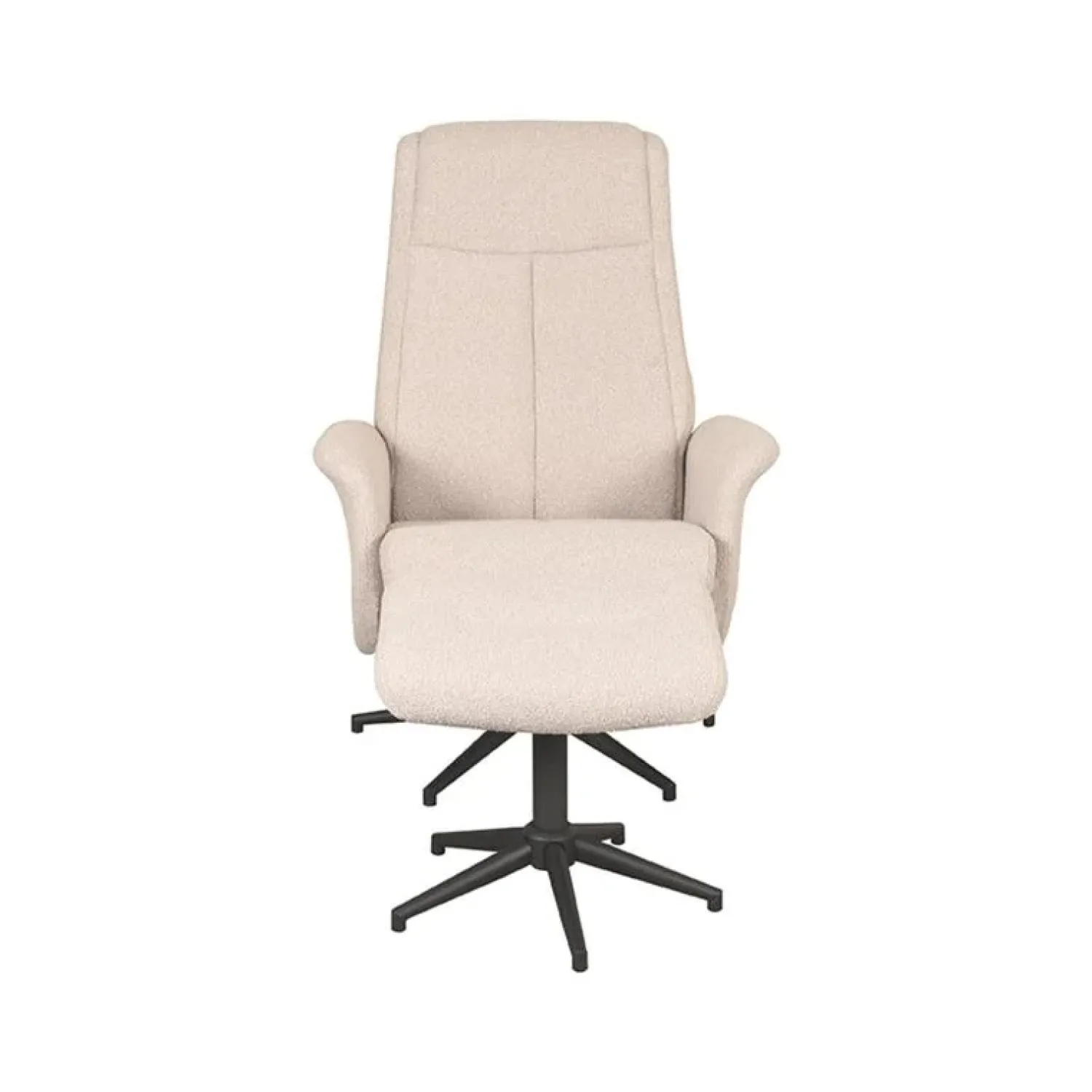 Label51 Fauteuils|Bergen Fauteuil Naturel Boucle incl. Hocker