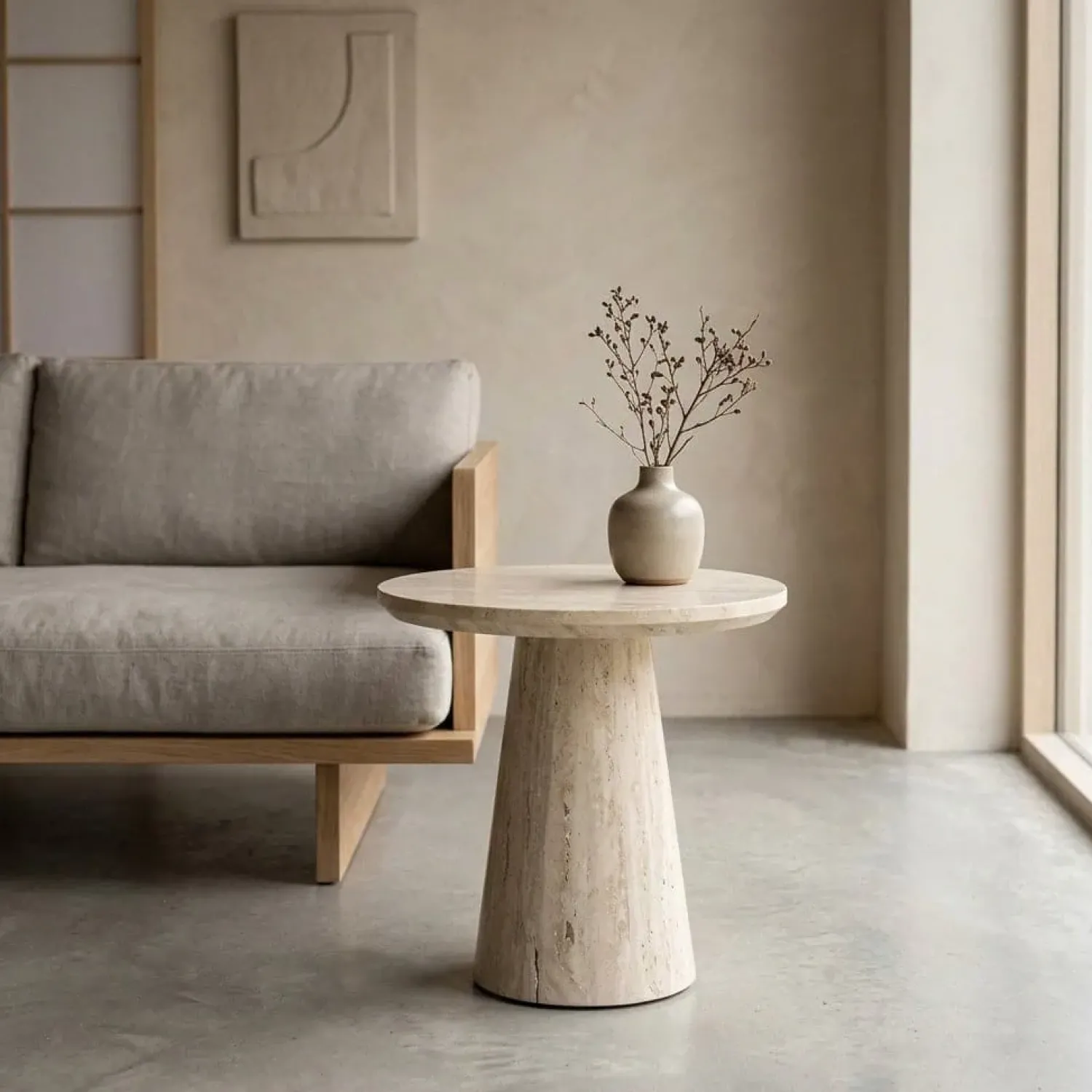 Eleonora Salontafels|Bijzettafels|Bijzettafel Aime 45×45 beige