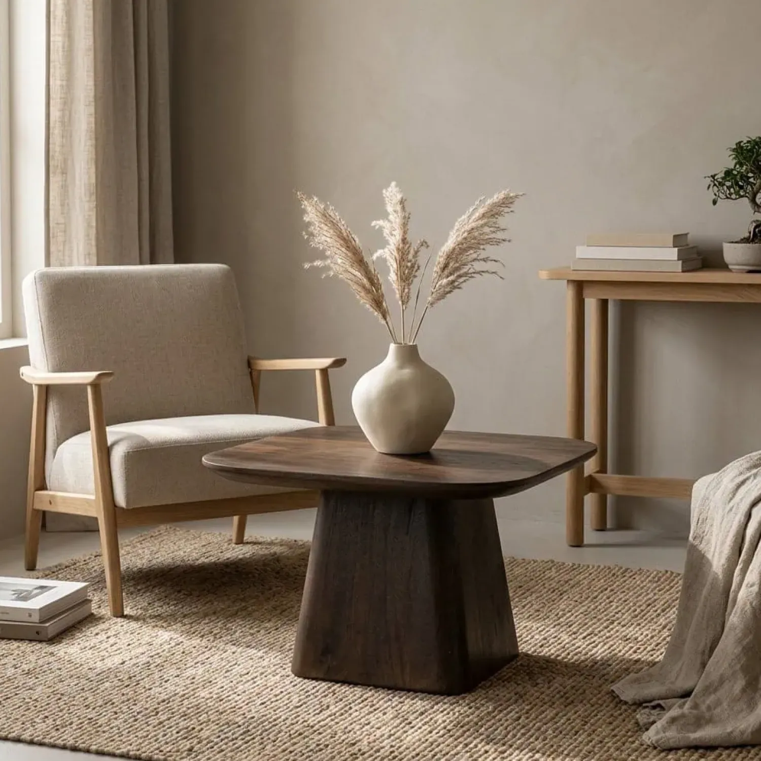 Eleonora Bijzettafels|Bijzettafel Aron vierkant 60×60 bruin