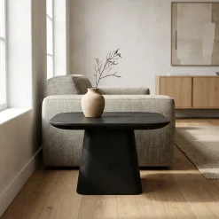 Eleonora Bijzettafels|Bijzettafel Aron vierkant 60×60 zwart