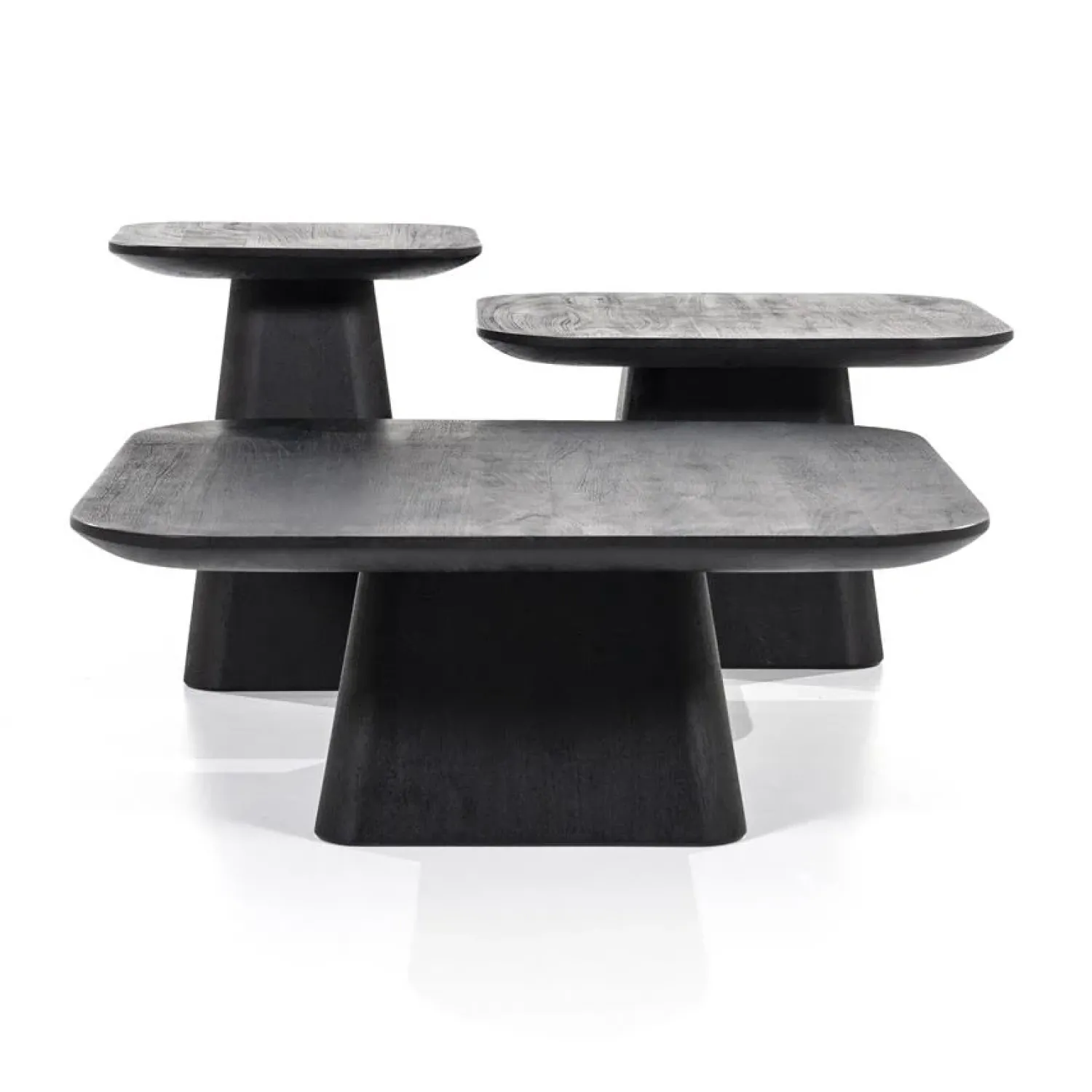 Eleonora Bijzettafels|Bijzettafel Aron vierkant 40×40 zwart