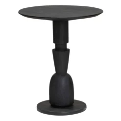 Tower living Bijzettafels|Bijzettafel Gambino rond Zwart Medium