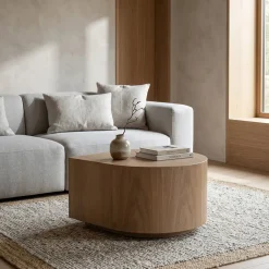 Eleonora Bijzettafels|Bijzettafel Jules lichtbruin 55cm