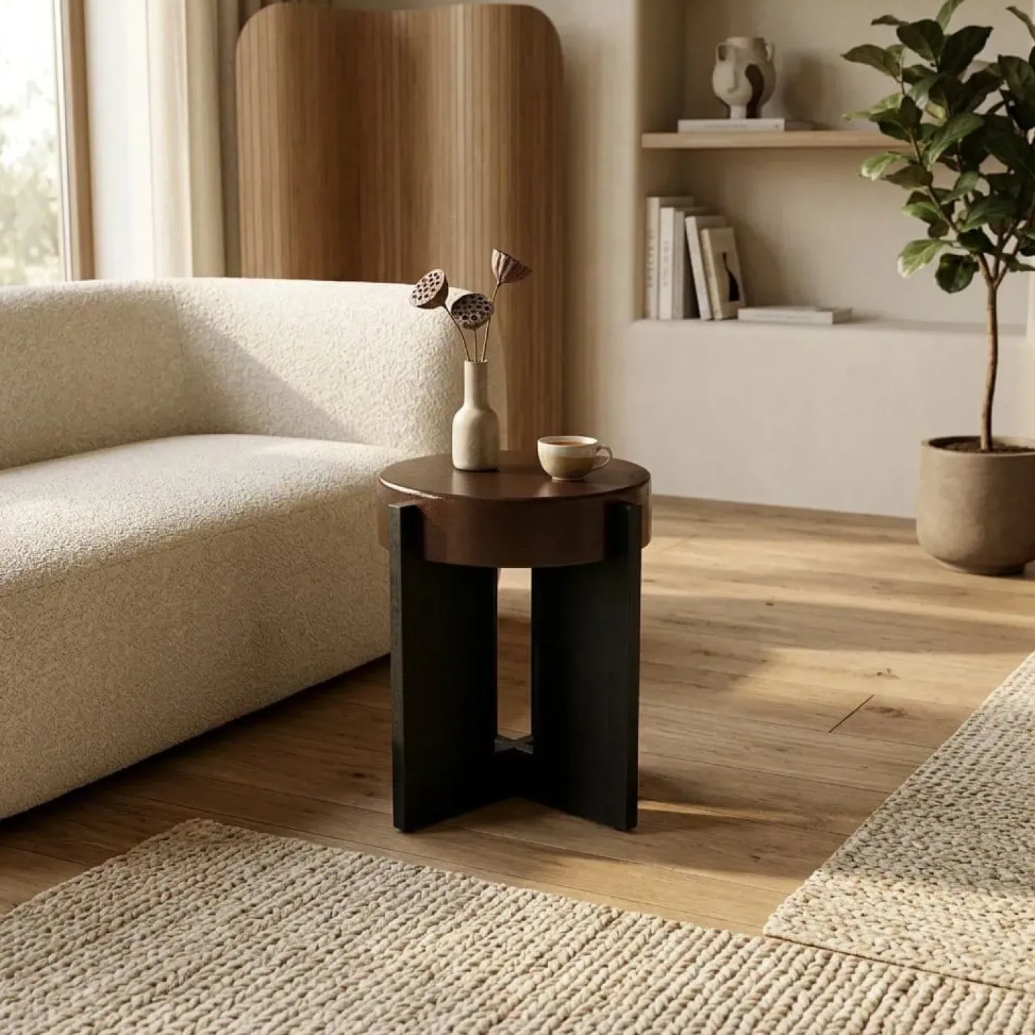 Eleonora Bijzettafels|Bijzettafel Juliet bruin 40cm