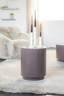By Boo Bijzettafels|Bijzettafel Mesita Donkertaupe 37cm