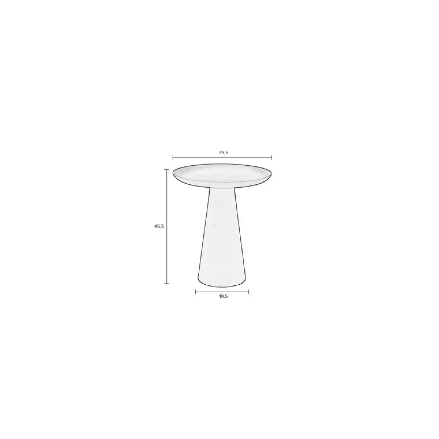 NORI Living Bijzettafels|Bijzettafel Ringar Groot Blauw 39cm
