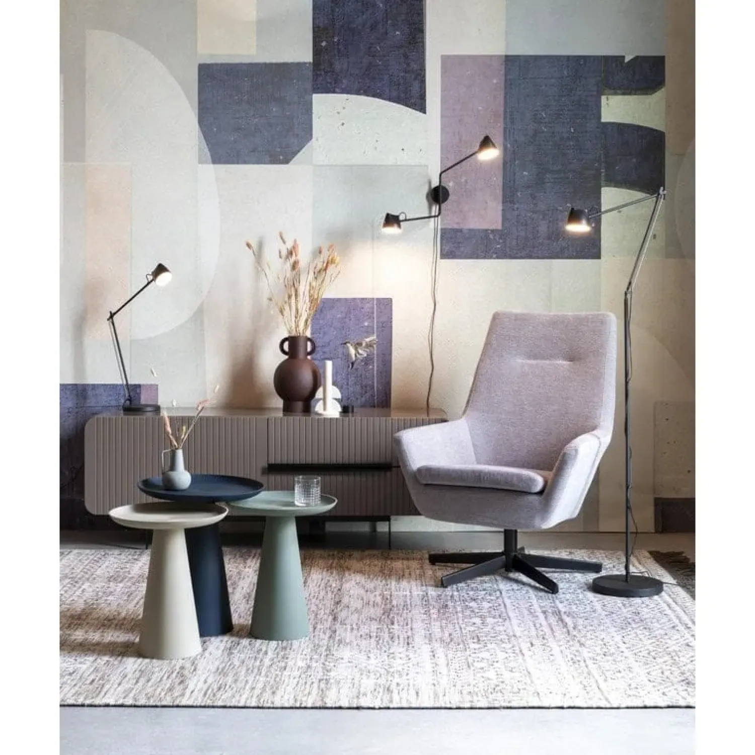 NORI Living Bijzettafels|Bijzettafel Ringar Medium Beige 34cm
