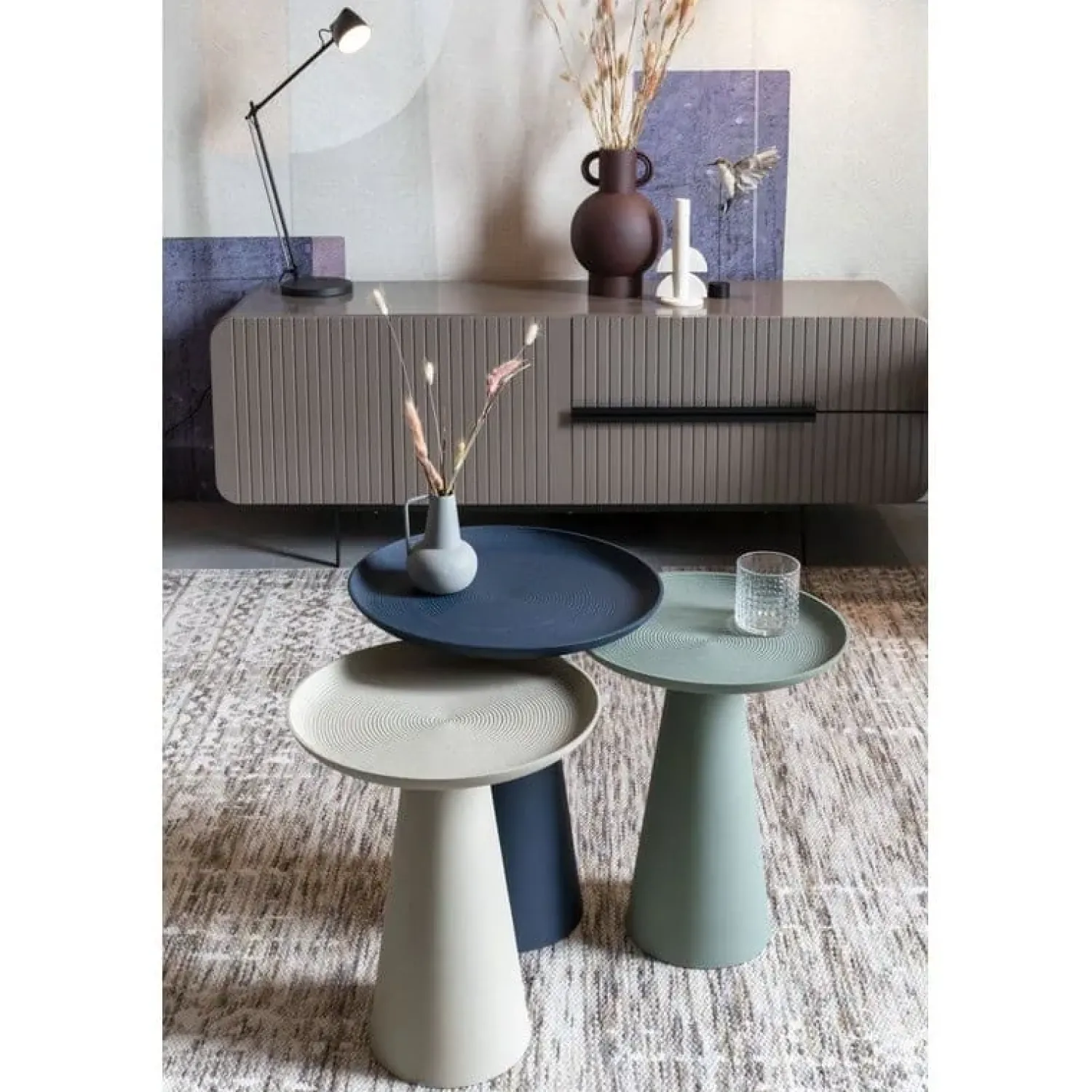 NORI Living Bijzettafels|Bijzettafel Ringar Medium Beige 34cm
