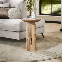 Kalfort Bijzettafels|Billy Bijzettafel XL Acaciahout naturel 40cm