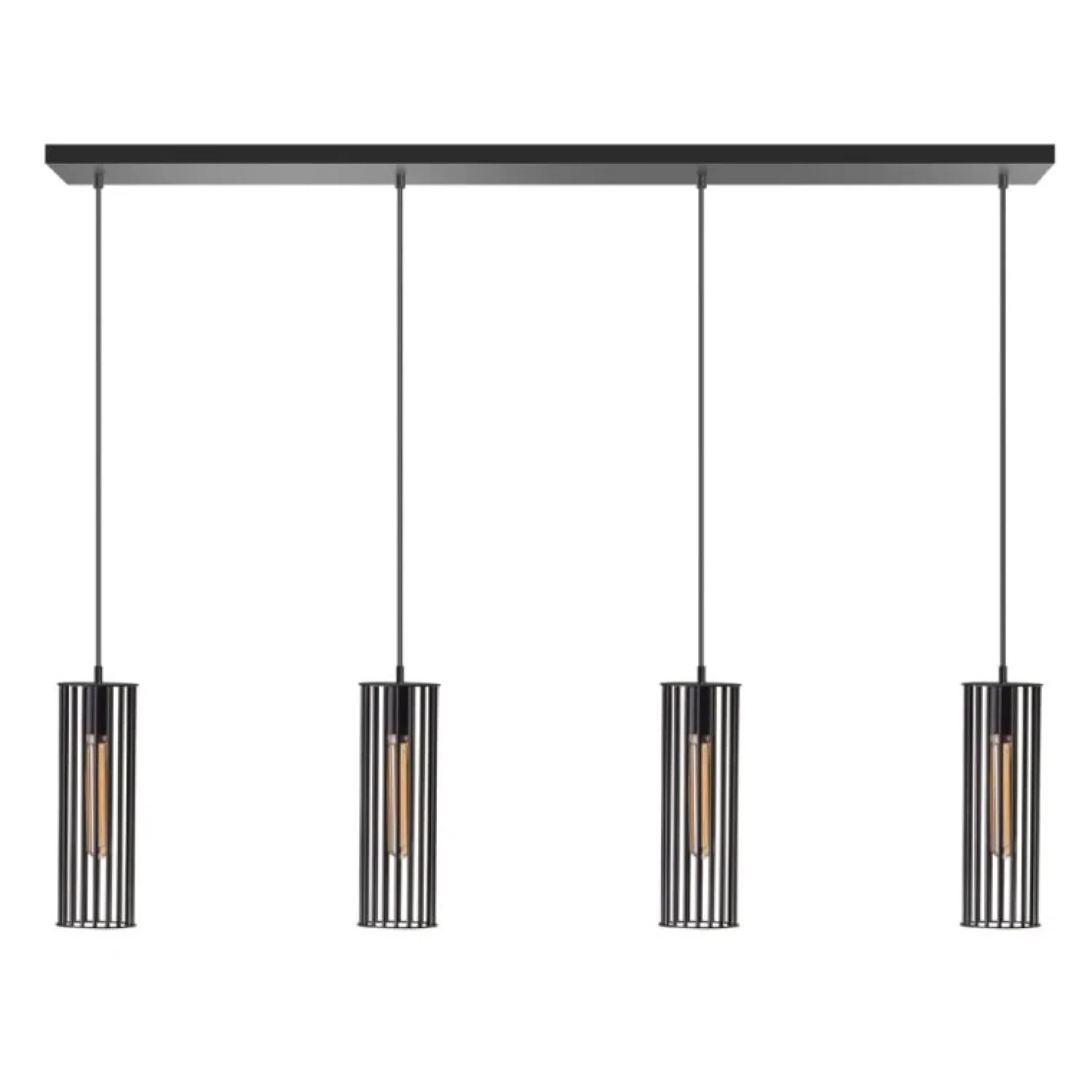 Trading Lighting Hanglampen|Birdy 4-lichts hanglamp zwart