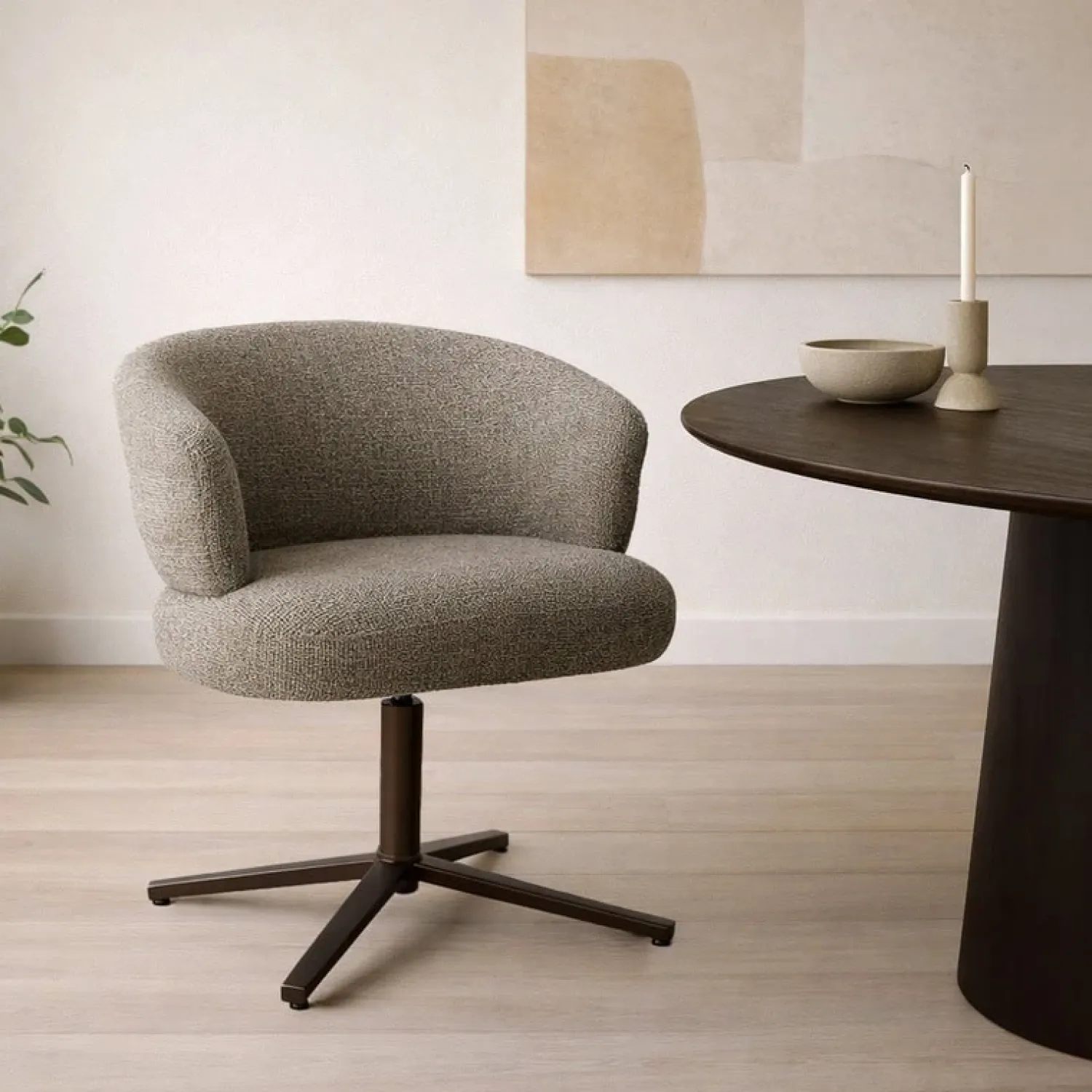 Livingfurn Eetkamerstoelen|Fauteuils|Blake Eetkamerfauteuil Desert