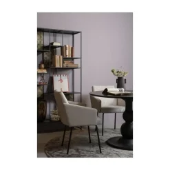 WOOOD Eettafels|Blanco ronde Eettafel mangohout zwart 120cm