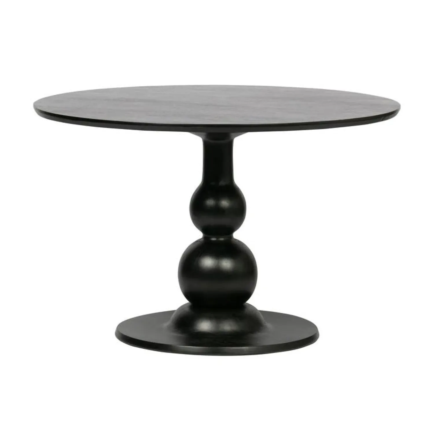 WOOOD Eettafels|Blanco ronde Eettafel mangohout zwart 120cm