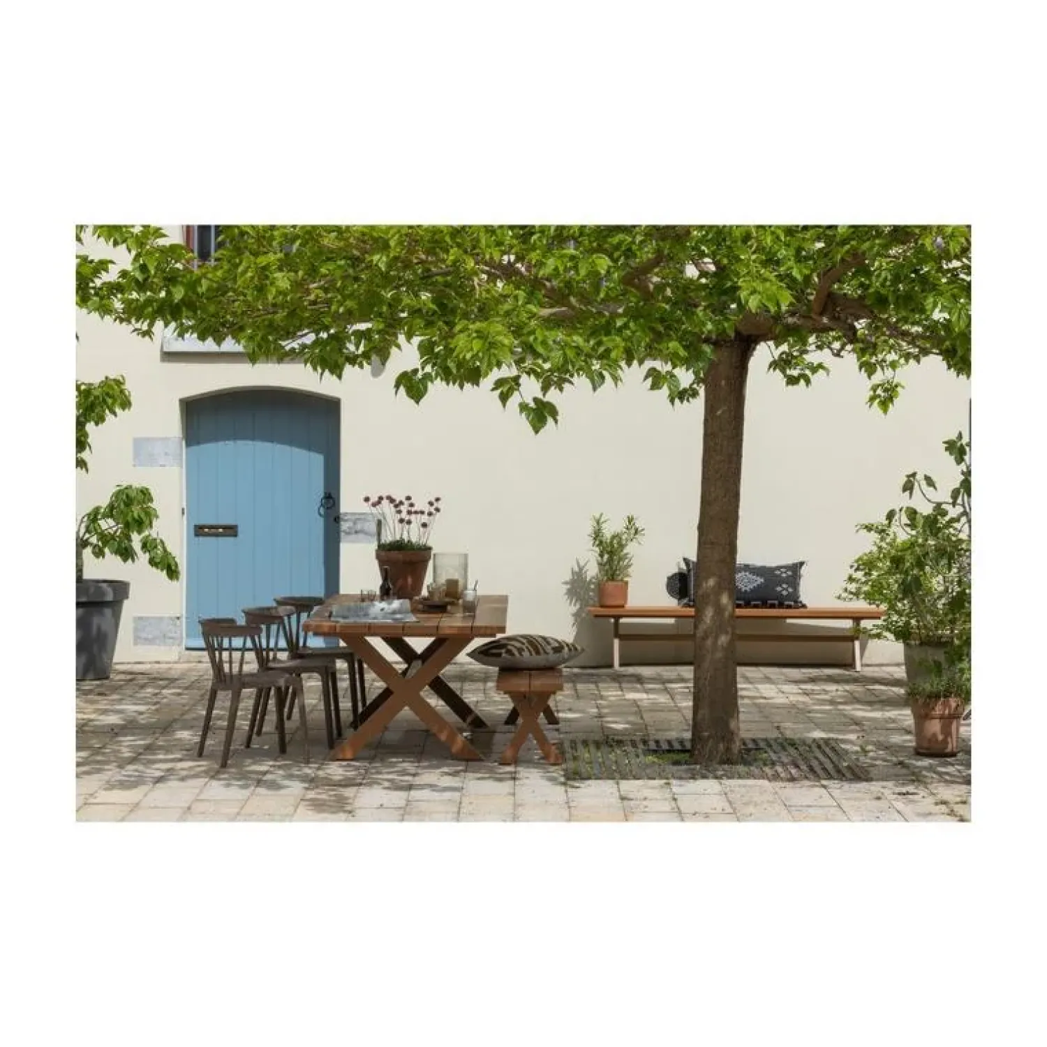 WOOOD Tuinstoelen|Bliss Tuinstoel kunststof bruin melange
