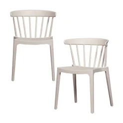 WOOOD Tuinstoelen|Bliss Tuinstoel kunststof gebroken wit