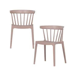 WOOOD Tuinstoelen|Bliss Tuinstoel kunststof zalmroze