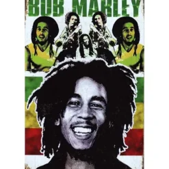 Cavetown Metalen Borden|Bob Marley Colour - metalen bord