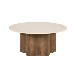 Eleonora Salontafels|Bodhi Salontafel Rond Bruin 80cm
