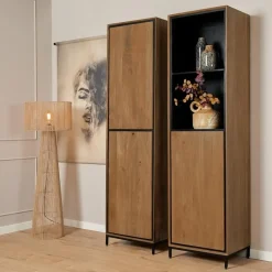 Furndea Boekenkasten|Industriele Kasten|Boekenkast Sindacco Naturel dicht 60 cm