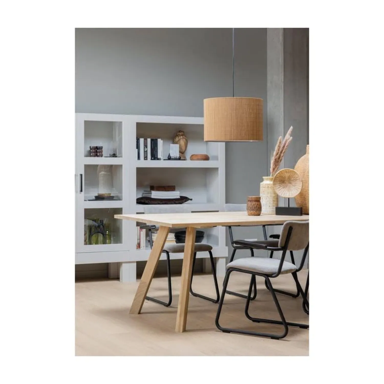 WOOOD Boekenkasten|Industriele Kasten|Bonk Open kast grenen grijs 107cm