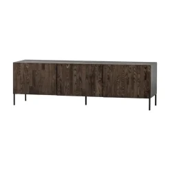 WOOOD Industriele Kasten|Tv Meubels|Bono Gravure Tv meubel essenhout bruin 180cm