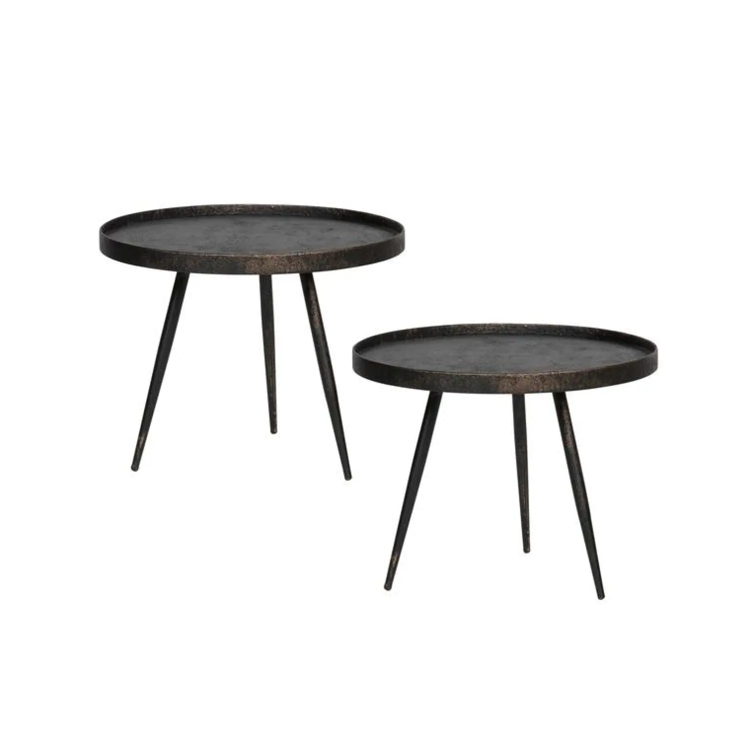 WOOOD Bijzettafels|Bounds Bijzettafel hout/metaal goud 58cm