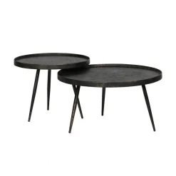 WOOOD Bijzettafels|Bounds Bijzettafel hout/metaal goud 58cm