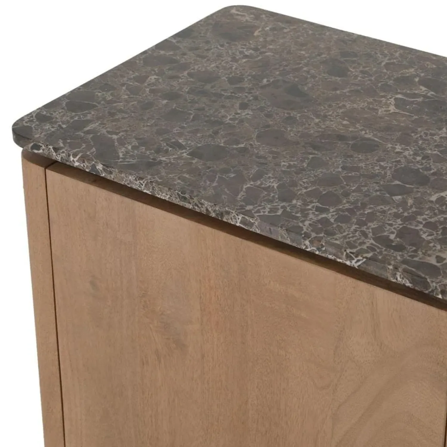Furndea Dressoirs|Industriele Kasten|Bovenblad Dallas Dressoir Bruin Marmer 165cm
