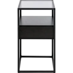 Nordhavn Nachtkastjes|Industriele Kasten|Brannor Nachtkastje Zwart 40cm