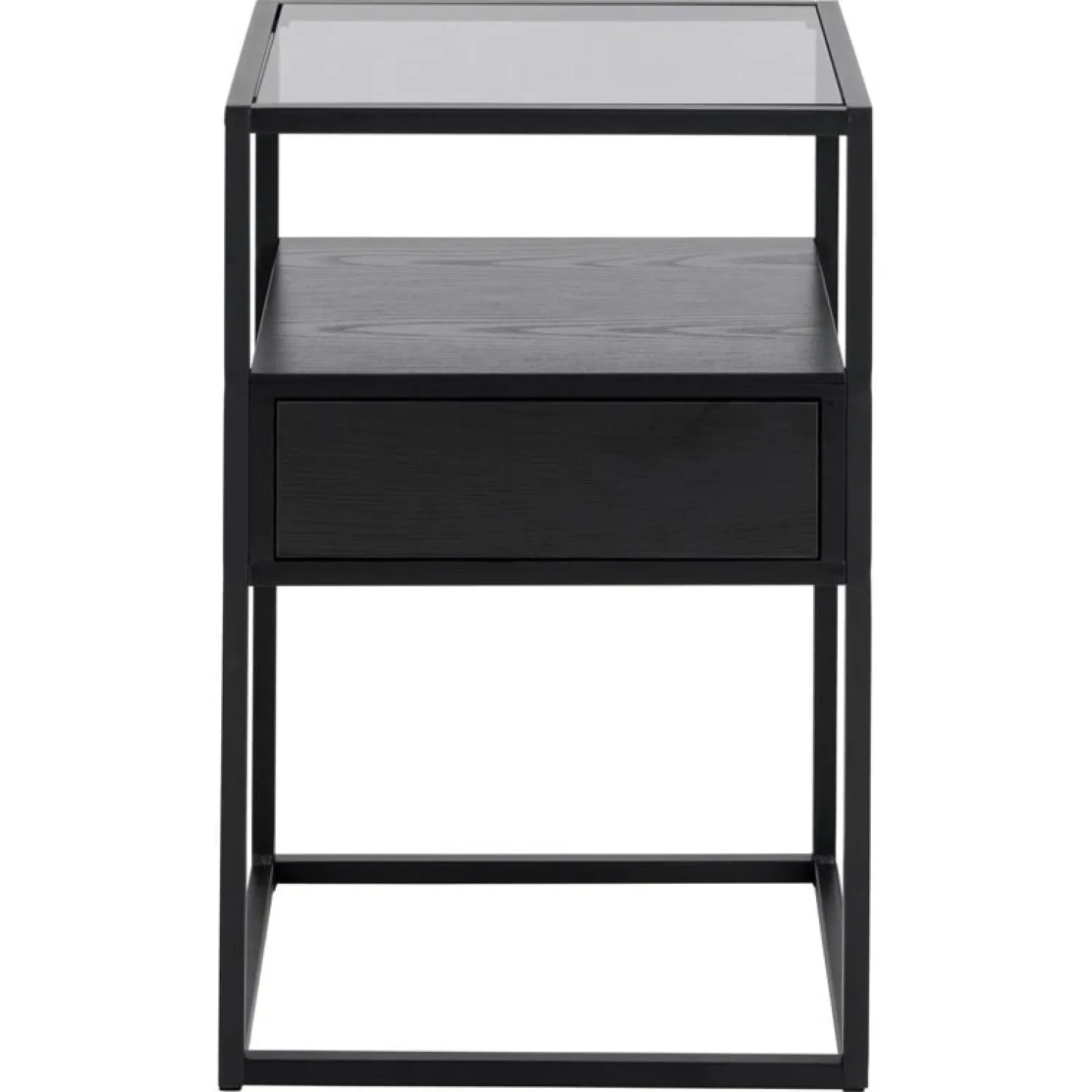 Nordhavn Nachtkastjes|Industriele Kasten|Brannor Nachtkastje Zwart 40cm