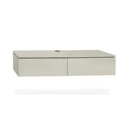 Maison Madera Industriele Kasten|Tv Meubels|Bravien Zwevend Tv meubel laag 2 deurs Ivoor 120cm