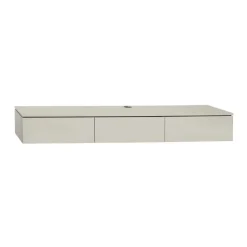 Maison Madera Industriele Kasten|Tv Meubels|Bravien Zwevend Tv meubel laag 3 deurs Ivoor 180cm