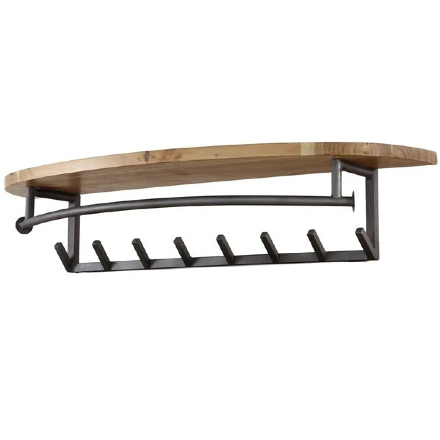 Kalfort Kapstokken|Bravo Kapstok rond 8 haken Acaciahout 100cm