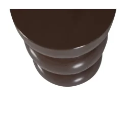 WOOOD Bijzettafels|Breno Bijzettafel rond Metaal Donkerbruin 30cm