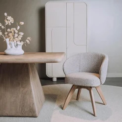 Tower living Eetkamerstoelen|Brescia Eetkamerstoel lichtgrijs