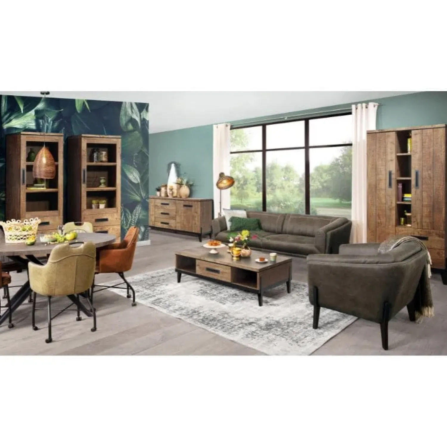 Maison Madera Dressoirs|Industriele Kasten|Briswick Dressoir 3 deuren 230cm