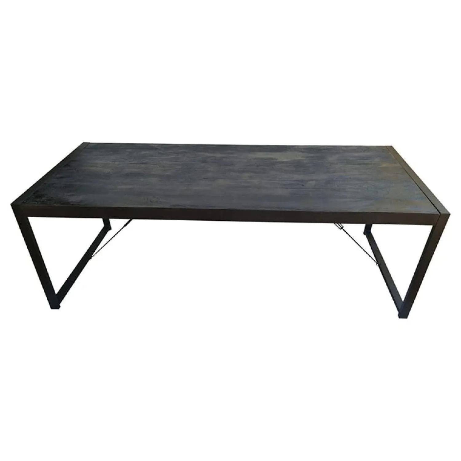 Furndea Eettafels|Britt eettafel industrieel mangohout zwart 140cm