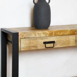 Furndea Sidetables|Britt sidetable industrieel mangohout 120cm