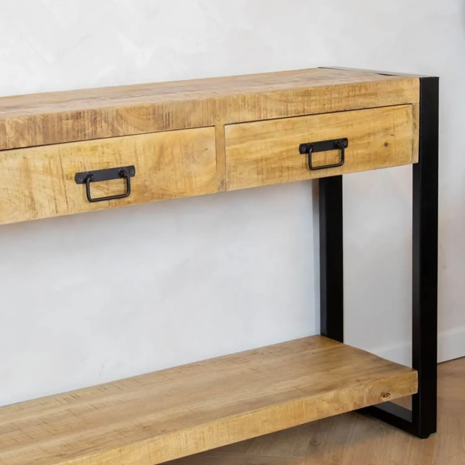 Furndea Sidetables|Britt sidetable industrieel mangohout 150cm
