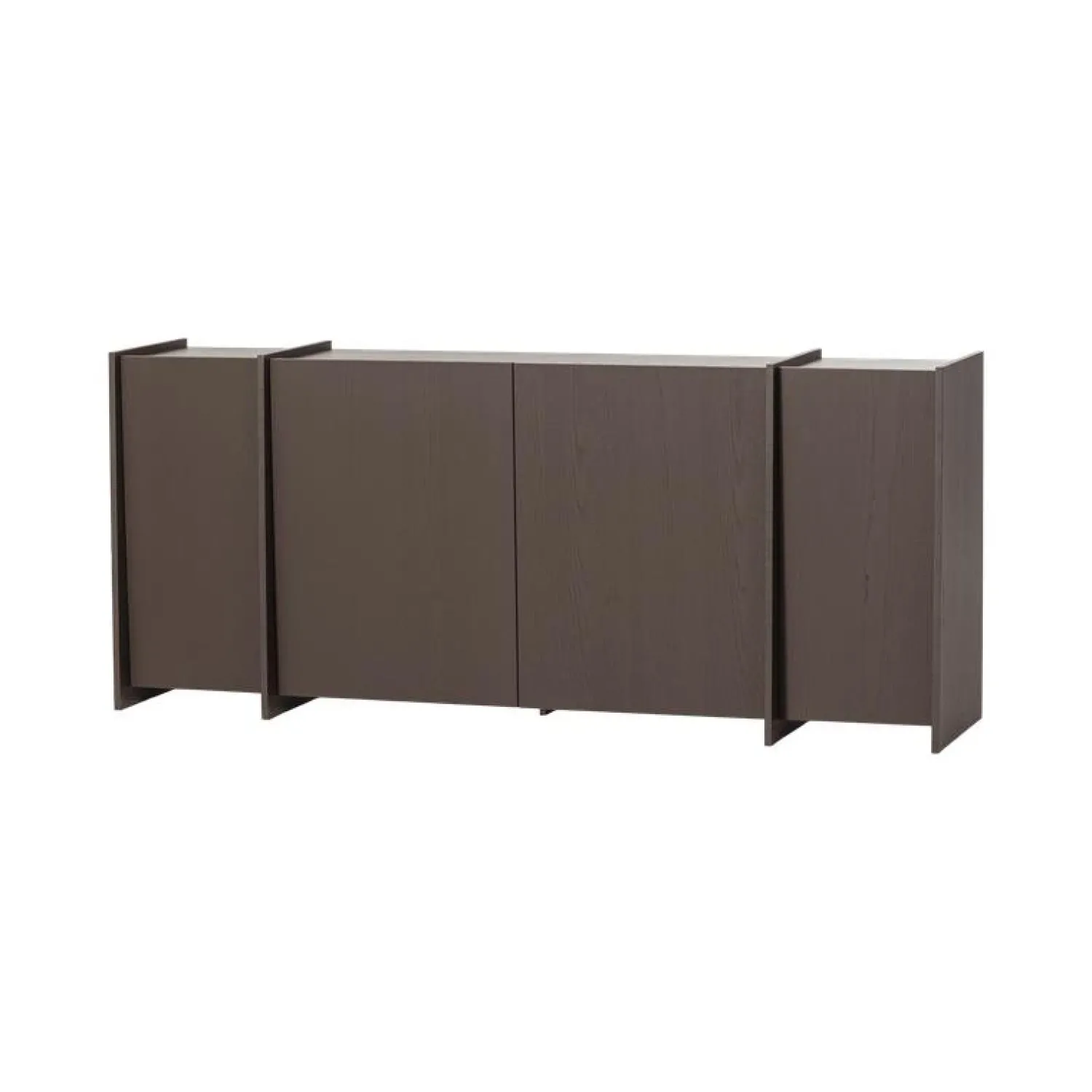 WOOOD Dressoirs|Industriele Kasten|Brock Dressoir Essen fineer Middenbruin 200cm