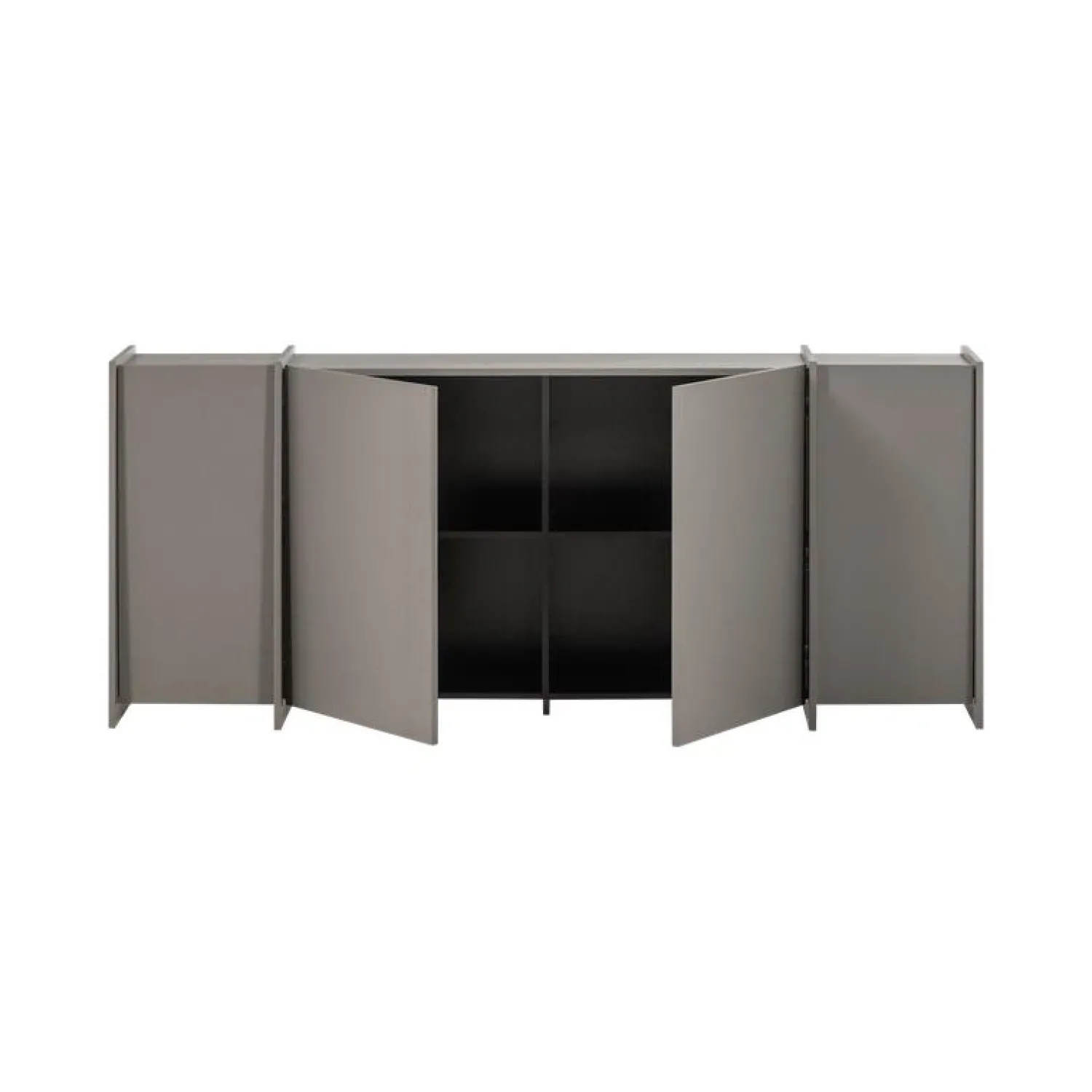 WOOOD Dressoirs|Industriele Kasten|Brock Dressoir Essen fineer Warmgrijs 200cm